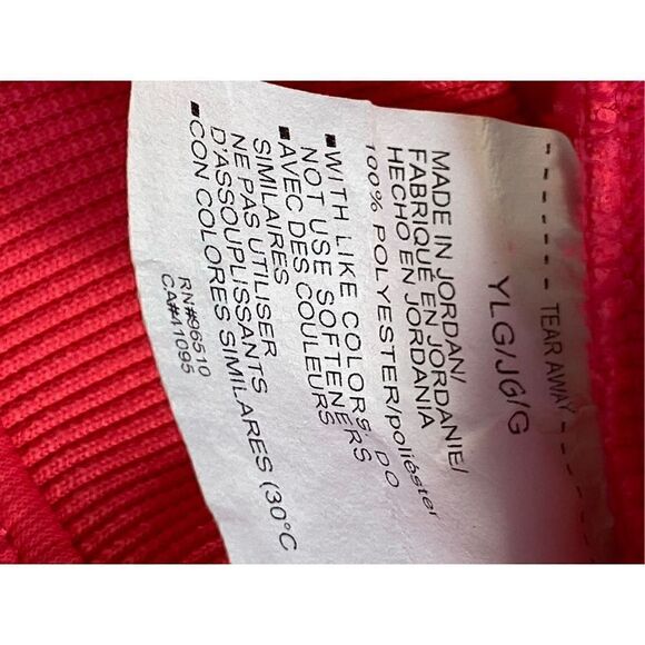 Under Armour Girls YLG Armour Fleece Pants - Cerise with White Trim - Picture 6 of 8